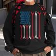 Wrench Flag Vintage Fathers Day Patriotic Mechanic Dad Men Sweatshirt Gifts for Old Men