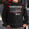 Ww2 American Battleship Uss North Carolina Bb-55 Warships Sweatshirt Gifts for Old Men
