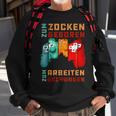 Zum Zocken Geboren Zum Arbeiten Gezwungen Konsole Ps5 Gaming Sweatshirt Geschenke für alte Männer