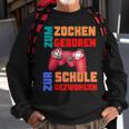 Zum Zocken Geboren Zur Schule Gezwungen I Konsole Gamer Sweatshirt Geschenke für alte Männer