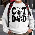 Cat Dad Heart Personalized Cat Dad Sweatshirt Gifts for Old Men