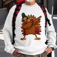 Dabbing Turkey Thanksgiving Funny Cute Sweatshirt Gifts for Old Men