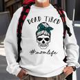 Dead Tired Mom Life Leopard Skull Sunglasses Mothers Day Sweatshirt Gifts for Old Men