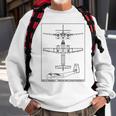 Dhc4 Caribou Cargo Aircraft Blueprint Sweatshirt Gifts for Old Men