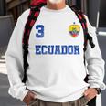 Ecuador Soccer Jersey Number Three Ecuadorian Flag Futebol Men Women Sweatshirt Graphic Print Unisex Gifts for Old Men