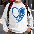 End Gun Violence Enough Peace Heart Awareness Orange Sweatshirt Gifts for Old Men