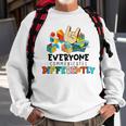 Everyone Communicates Differently Autism Special Education Sweatshirt Gifts for Old Men