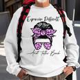 Expensive Difficult And Talks Back Messy Bun Leopard Pattern Sweatshirt Gifts for Old Men