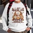 Funny Autumn Gnome Fall Quote Freaking Love Pumpkin Spice Cool Gift Sweatshirt Gifts for Old Men