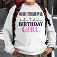 Grandpa Of The Birthday Girl Farm Cow Themed Family Matching Sweatshirt Gifts for Old Men