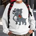 Grey Pitbull I Love Mom Sweatshirt Gifts for Old Men