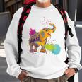 Happy Holi Colors India Hindu Spring Elephant Holi Sweatshirt Gifts for Old Men