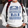 Herren Bauherr 2023 Zuständig Für Baustrom Lustiger Spruch Sweatshirt Geschenke für alte Männer