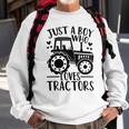 Kids Just A Boy Who Loves Tractors Cute Farm Farmer Tractor Lover Men Women Sweatshirt Graphic Print Unisex Gifts for Old Men