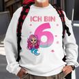 Kinder 6 Geburtstag Mädchen Meerjungfrau Nixe Ich Bin 6 Jahre Sweatshirt Geschenke für alte Männer