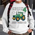 Kinder Traktor Sweatshirt zum 4. Geburtstag mit Lustigen Sprüchen für Jungs Geschenke für alte Männer