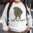 Kiss My Butt Green Frog Sweatshirt Gifts for Old Men