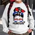 Koningsdag Netherlands Messy Bun Kingsday Dutch Kings Day Sweatshirt Gifts for Old Men