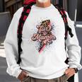 Leopard Fur Mama Dog Paws Lightning Bolt Western Dog Mama Men Women Sweatshirt Graphic Print Unisex Gifts for Old Men