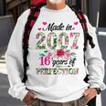 Made In 2007 Floral 16 Year Old 16Th Birthday Gifts Women Sweatshirt Gifts for Old Men