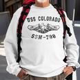 Mens Uss Colorado Ssn-788 Attack Submarine Badge Vintage Sweatshirt Gifts for Old Men