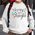 Merry And Bright Christmas Lights Cute Graphic Men Women Sweatshirt Graphic Print Unisex Gifts for Old Men