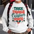 Retro Groovy Thick Things Christmas Vibes Funny Xmas Pajamas Sweatshirt Gifts for Old Men