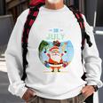 Tropischer Weihnachtsmann Sweatshirt, Weihnachten im Juli Design Geschenke für alte Männer