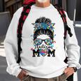 Womens Autism Mom Life Messy Bun Sunglasses Bandana Mother’S Day Sweatshirt Gifts for Old Men