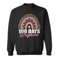 100 Days Brighter Rainbow Happy 100Th Days Leopard Rainbow Men Women Sweatshirt Graphic Print Unisex