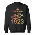 100 Geburtstag 100 Jahre Alt Legendär Seit März 1923 V5 Sweatshirt