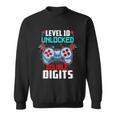 10Th Birthday Gift For Boys Double Digits 10 Year Old Gifts Gamer Gift V2 Sweatshirt