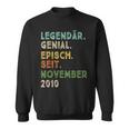 12 Geburtstag November Legendär Episch Seit 2010 Sweatshirt