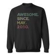13 Year Old Awesome Since May 2010 13Th Birthday Sweatshirt