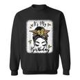 13Th Birthday Decorations Girl Messy Bun 13 Years Old Bday Sweatshirt