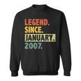 16 Geburtstag Legende Seit Januar 2007 16 Jahre Alt Sweatshirt