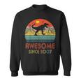 16 Year Old Gift Dinosaur Awesome Since 2007 16Th Birthday Sweatshirt