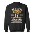 17 Geburtstag Geschenke Mann Frau Jahrgang März 2006 Sweatshirt