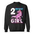 2 Years Old Gifts Two 2Nd Birthday Girl DinosaurRex Party Sweatshirt