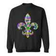 Fleur De Lis Mardi Gras Carnival Symbol New Orlean Tie Dye  Sweatshirt
