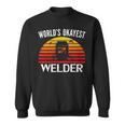 Vintage Retro Worlds Okayest Welder Funny Welding Cool Gift Sweatshirt