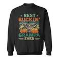 Vintage Best Buckin Grampa Ever Deer Hunters Father Day Gift Sweatshirt