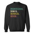 21 Years Old Gifts Legend Since March 2002 21St Birthday Sweatshirt