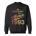 30 Geburtstag 30 Jahre Alt Legendär Seit März 1993 V8 Sweatshirt