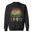 33 Year Old Awesome Since March 1990 33Rd Birthday Sweatshirt