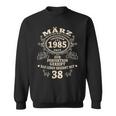 38 Geburtstag Geschenk Mann Mythos Legende März 1985 Sweatshirt