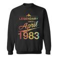 40 Geburtstag 40 Jahre Alt Legendär Seit April 1983 V6 Sweatshirt