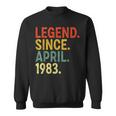 40 Year Old Legend Since April 1983 40Th Birthday Sweatshirt