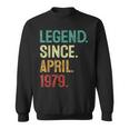44 Years Old Legend Since April 1979 44Th Birthday Sweatshirt
