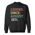 51 Years Old Legende Seit August 1971 Geburtstag Sweatshirt